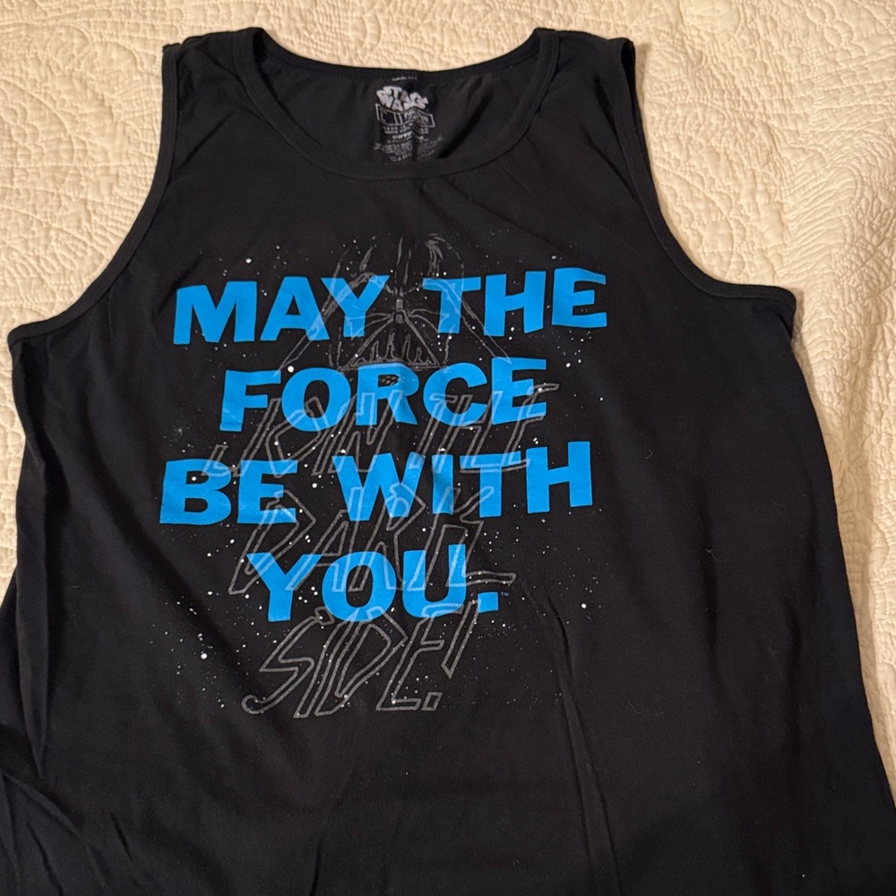Star Wars Black Tee with White Logo
